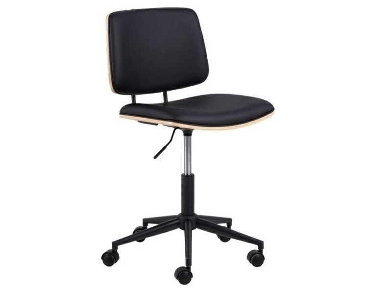 Fotel biurowy Owen czarny/ dąb - ACTONA